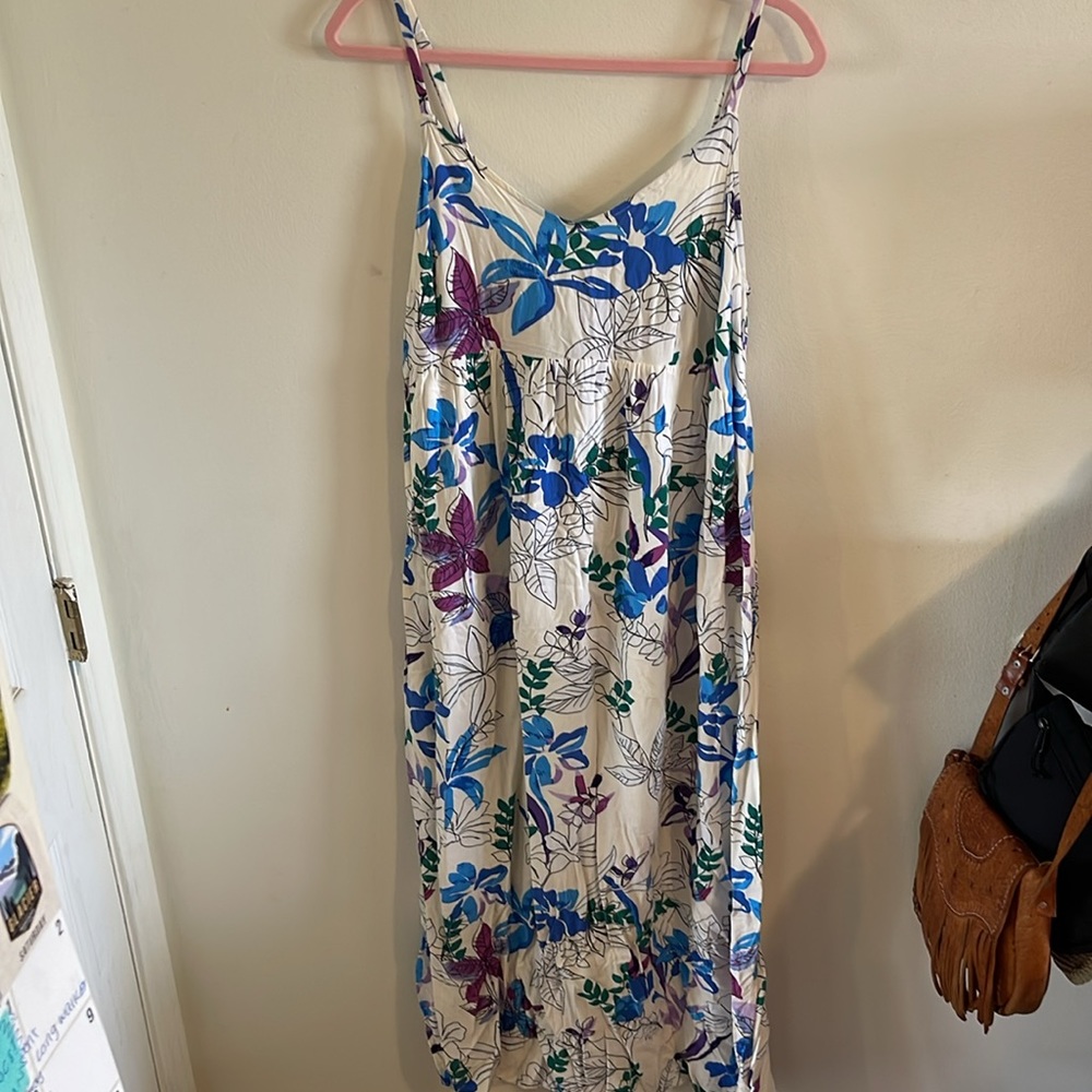 Ingrid & Isable Floral Maxi Dress - Blue, White & Purple